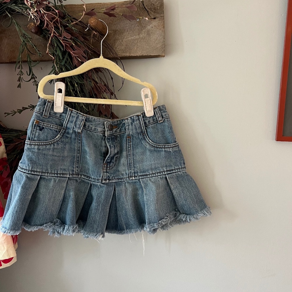 Denim mini skirt